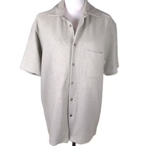 💸$10 Slates a Dockers Brand Mens Light Sage Button Up Top Size Large
